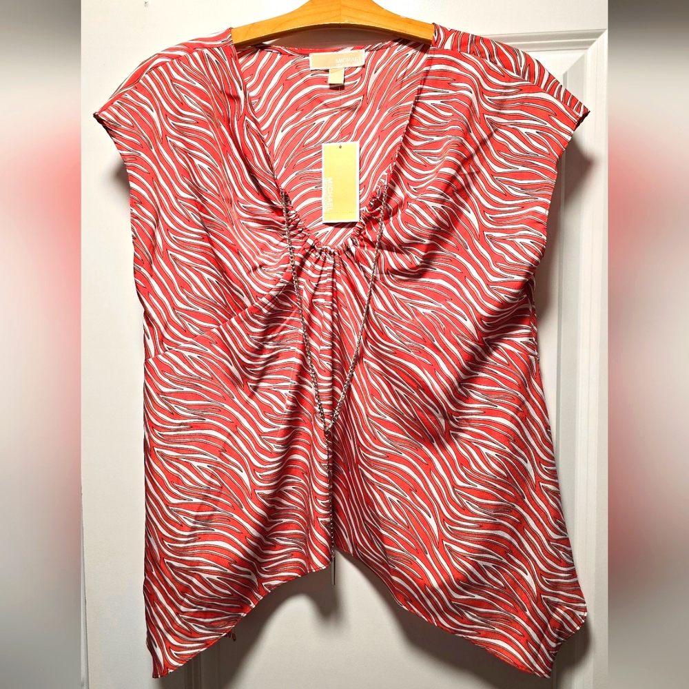 NWT Michael Kors top with chain detail.